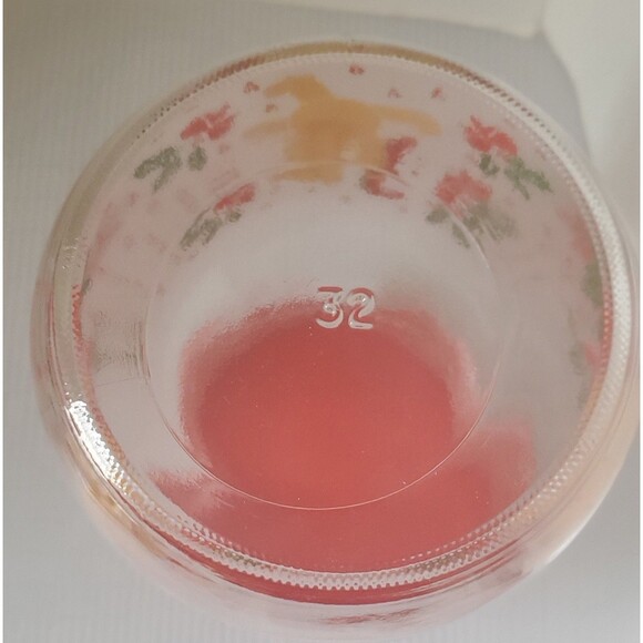 Anchor Hocking Glass Jar Canister Christmas Cookie Teddy Bear Holly Bows 7” VTG - Picture 6 of 7